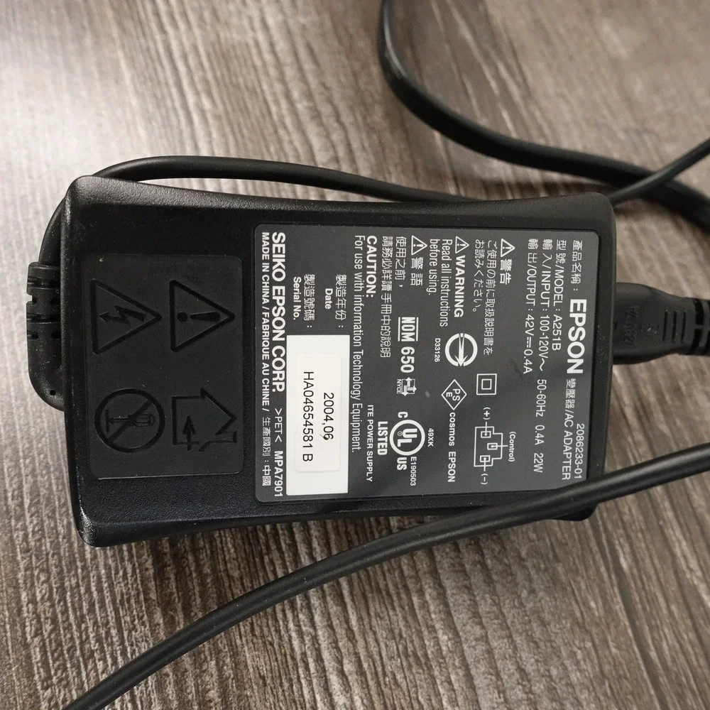 Epson AC Adapter A251B 42V 0.4A Power Supply 2086233-01 Genuine OEM